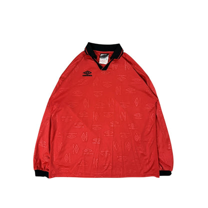 Umbro long sleeve jersey red full print 2000s