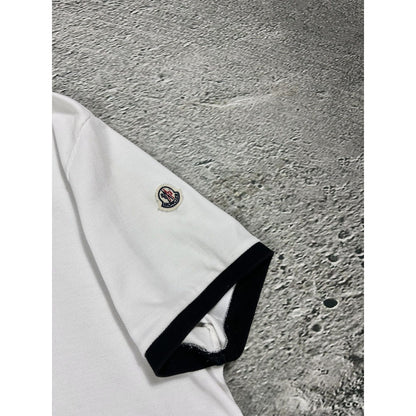 Moncler Polo Shirt White T-shirt small logo on the sleeve