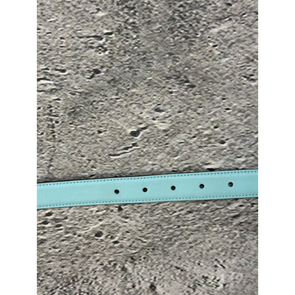 Gucci belt big buckle G turquoise blue silver monogram