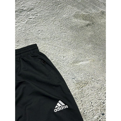 Adidas vintage black track pants small logo 2000s drill Y2K