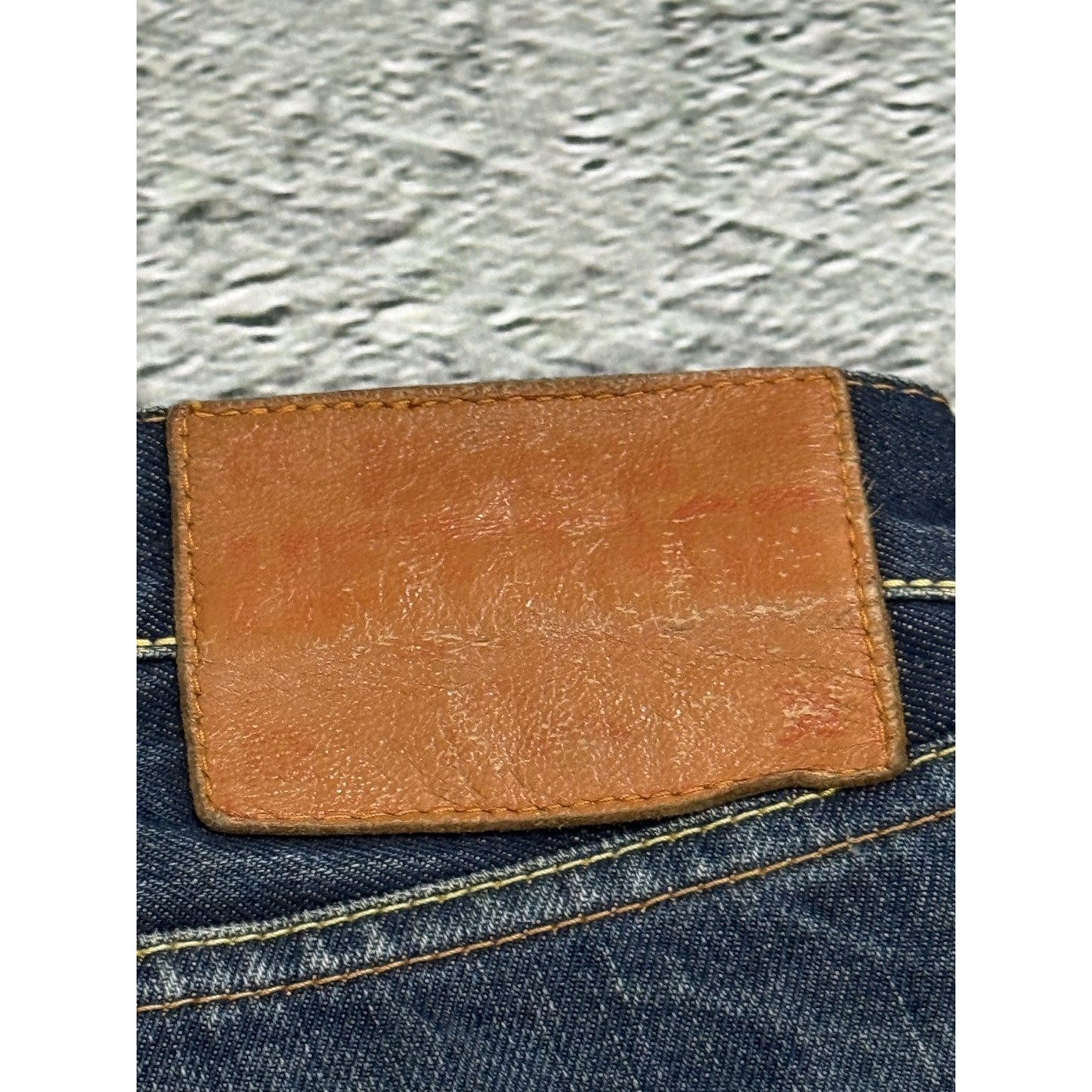 Evisu jeans daicock silver big logo selvedge denim