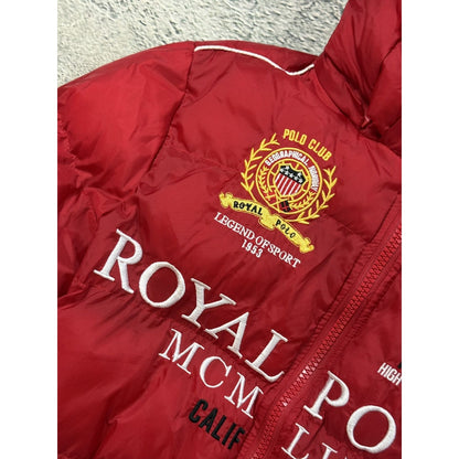 Royal Polo Geografical Norway bomber jacket puffer down red