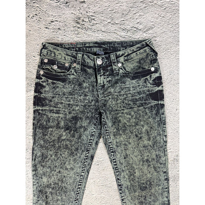 True Religion jeans skinny marble camo khaki green