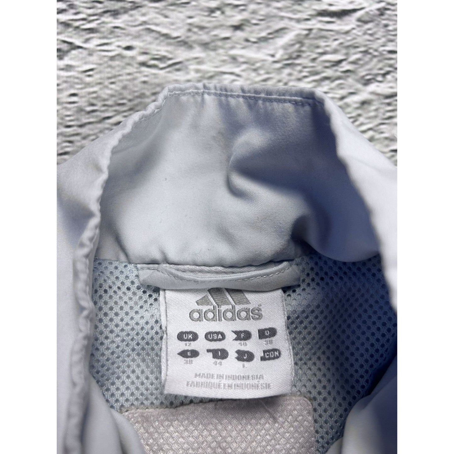 Adidas track jacket vintage grey Y2K zip nylon