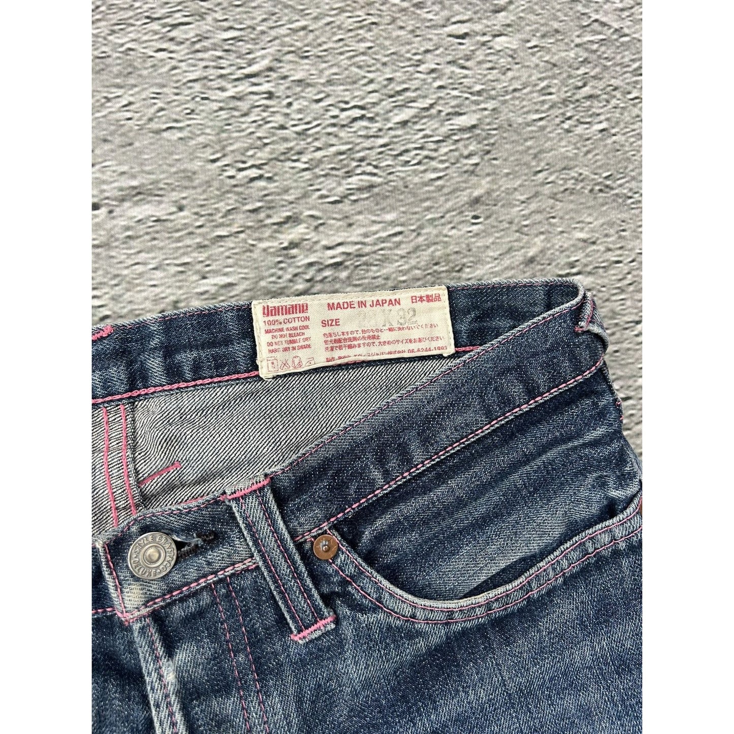 Evisu jeans daicock big logo pink selvedge denim Japan