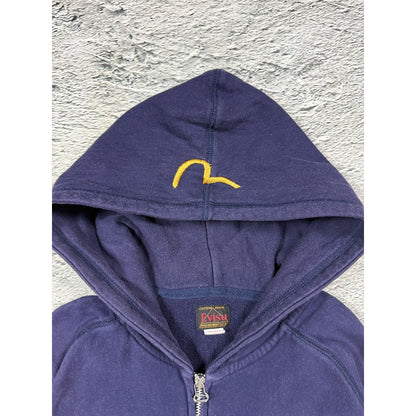 Evisu zip hoodie daicock big logo navy logo hoodie