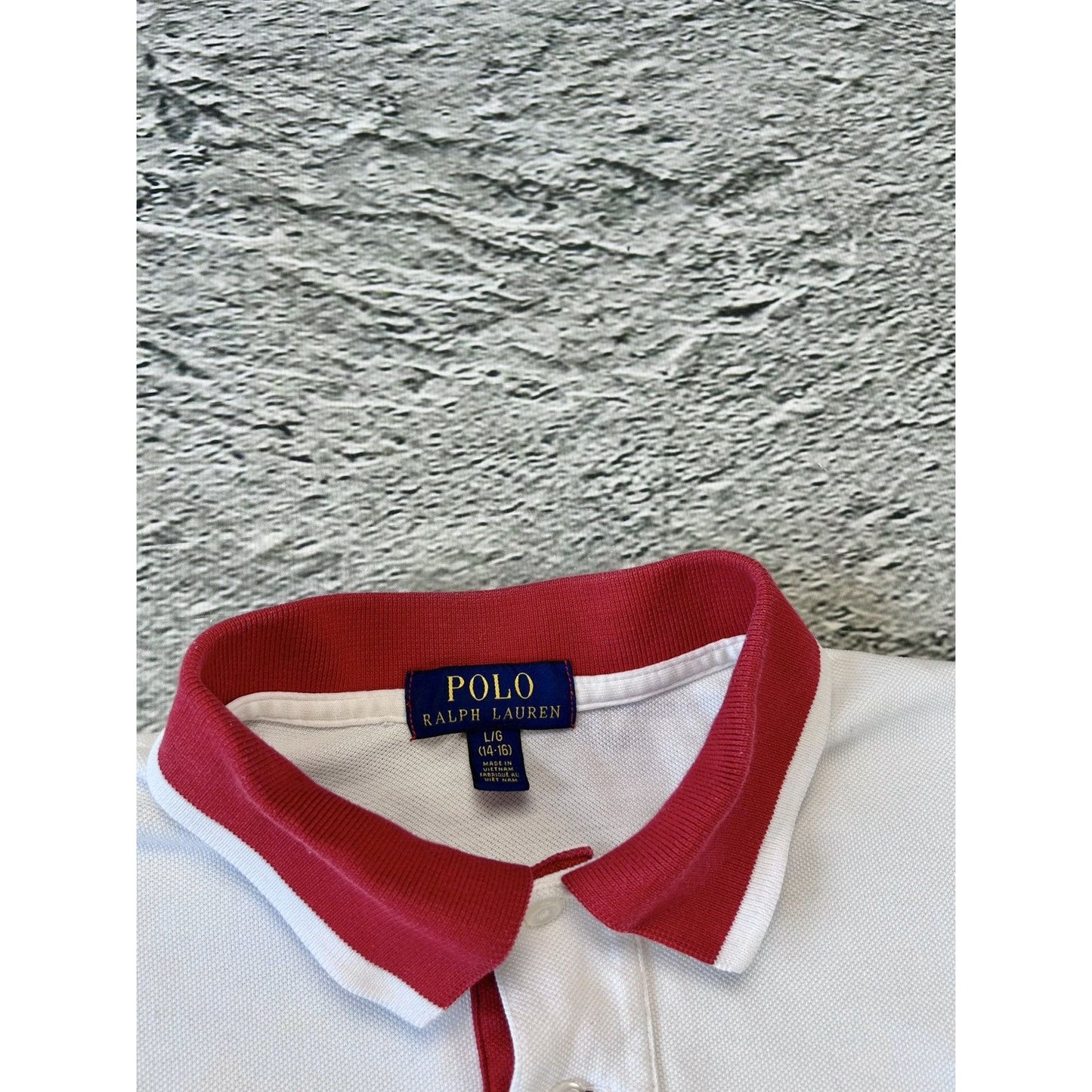 Chief Keef Polo Ralph Lauren Japan white red polo small pony