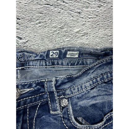 Miss Me flared bootcut white stitching denim vintage y2k