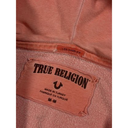 True Religion vintage zip hoodie Orange Rhinestones LA