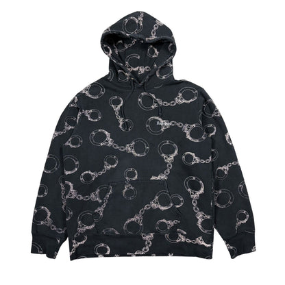 Supreme hoodie handcuffs black hooded sweatshirt FW17