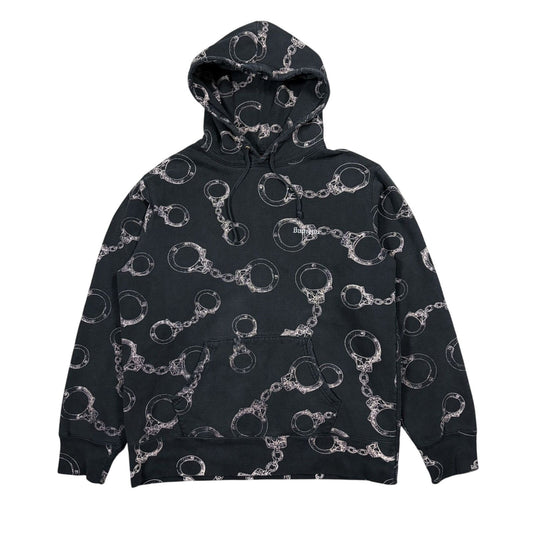 Supreme hoodie handcuffs black hooded sweatshirt FW17