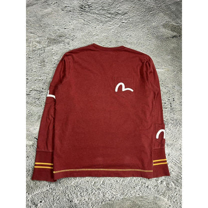 Evisu vintage multi pocket long sleeve seagull red