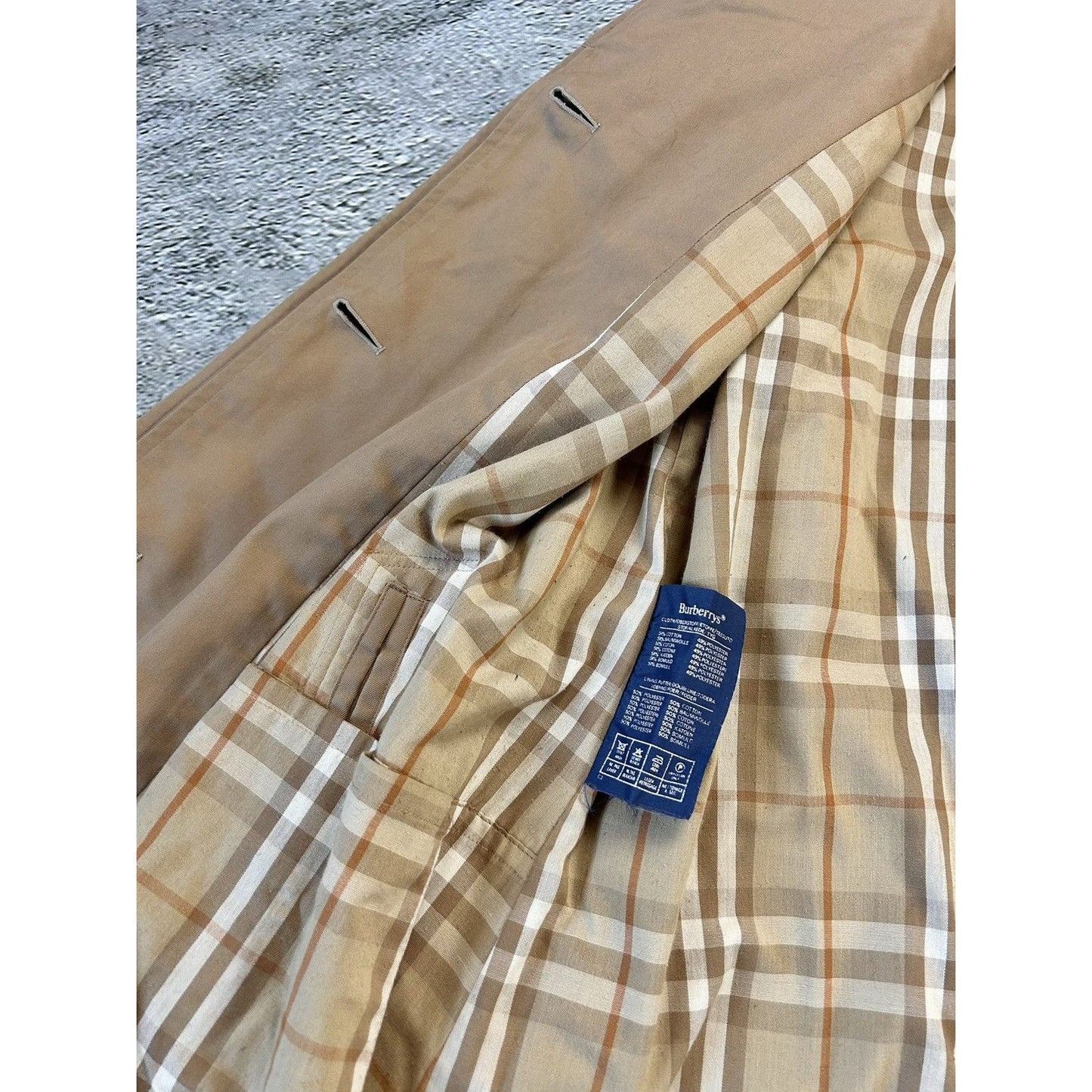 Burberrys coat trench beige vintage