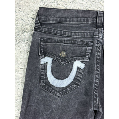 True Religion black jeans painted horseshoe logo Y2K Rocco