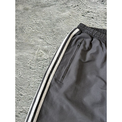 Adidas track suit vintage grey nylon track pants drill
