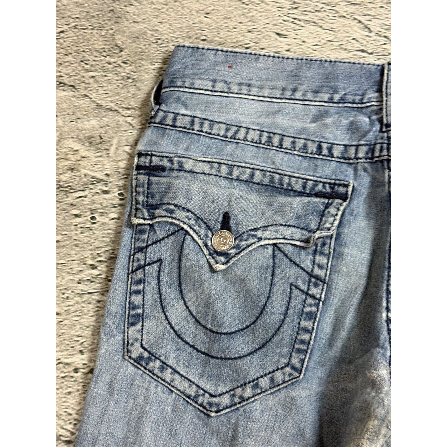 True Religion jeans vintage washed blue denim pants bootcut