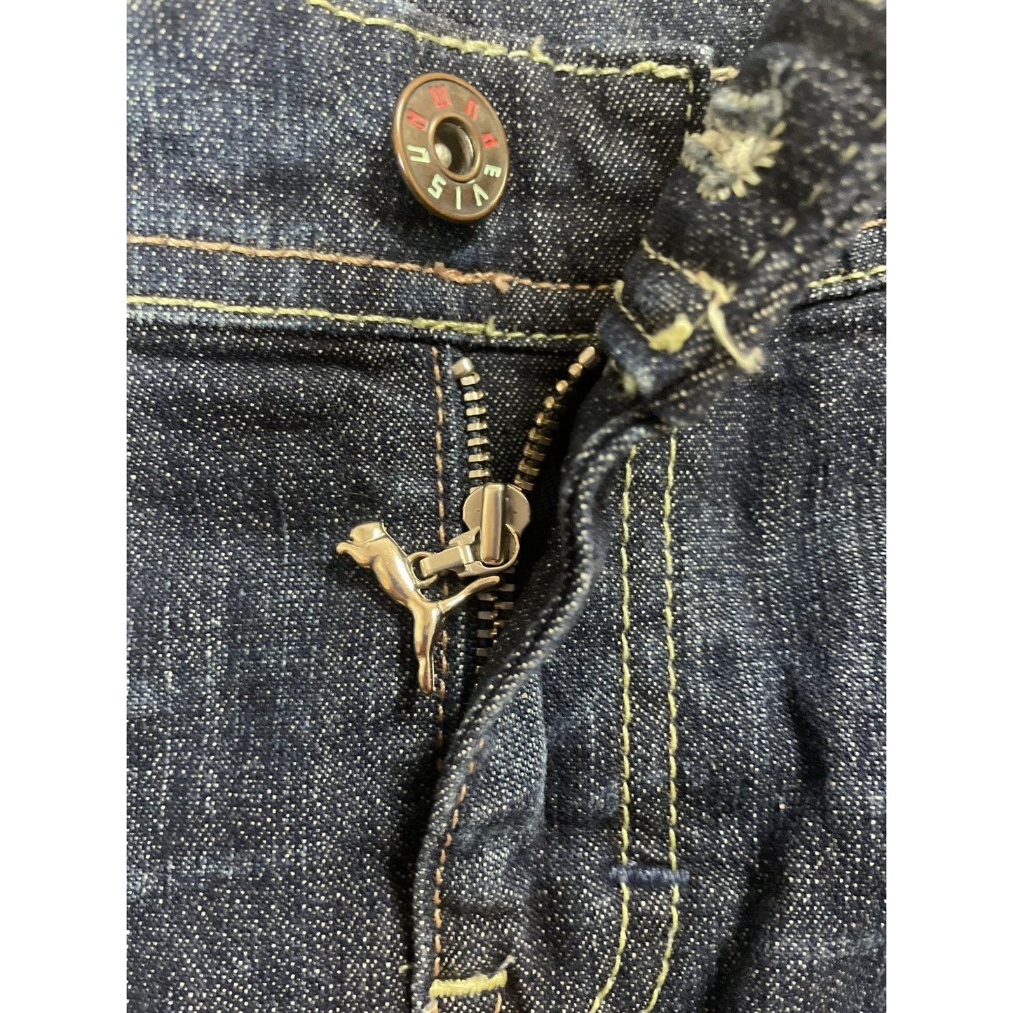 Evisu x Puma vintage navy skirt black seagulls Y2K