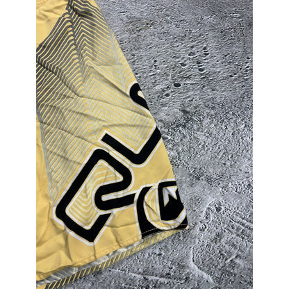 Quiksilver shorts yellow Y2K vintage fullprint graffiti surf