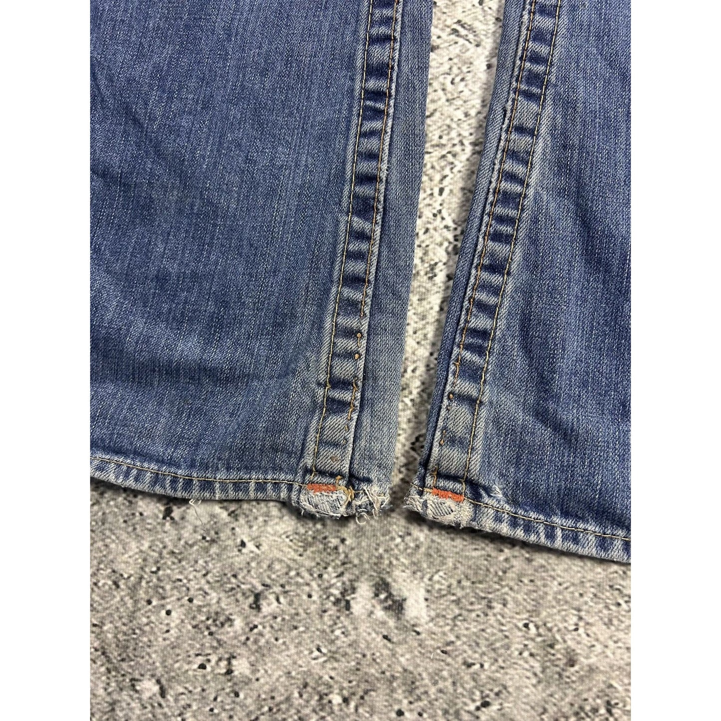 True Religion blue jeans contrast stitching Billy flared Y2K