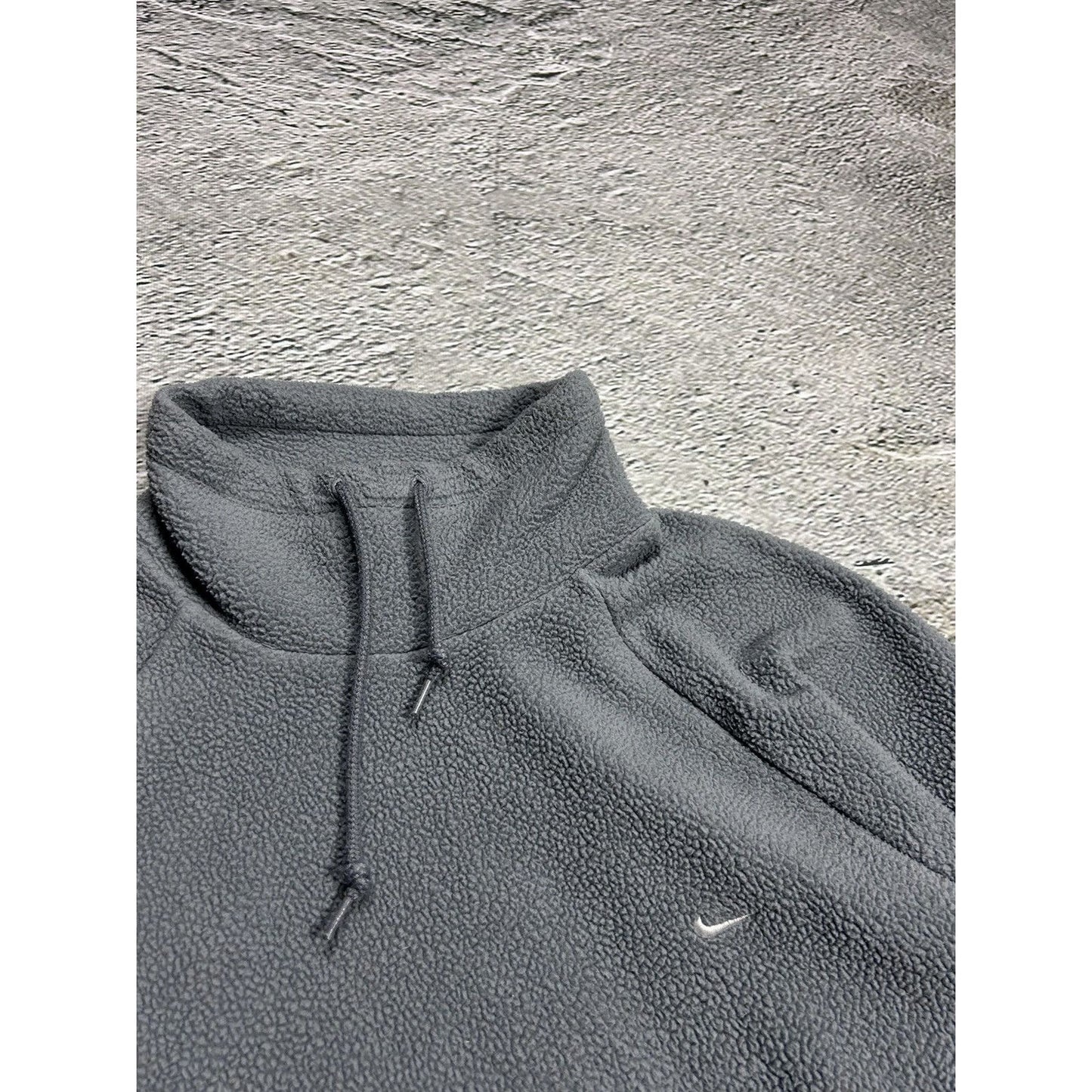 Nike fleece vintage sweatshirt turtleneck grey Y2K