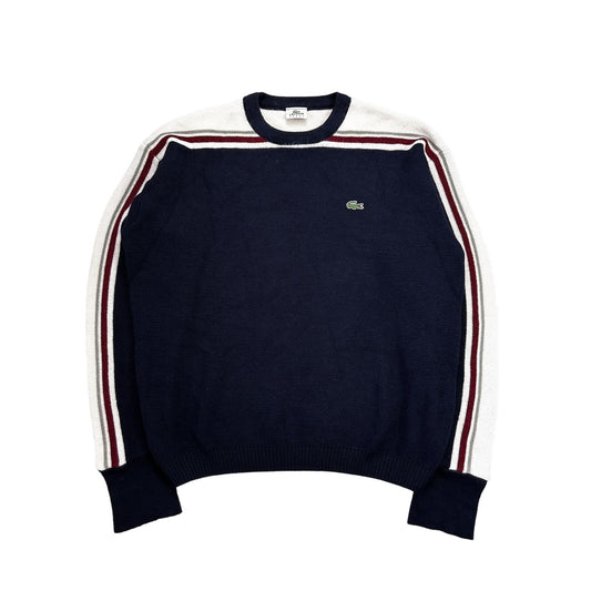 Lacoste sweater multicolor vintage navy beige Sport