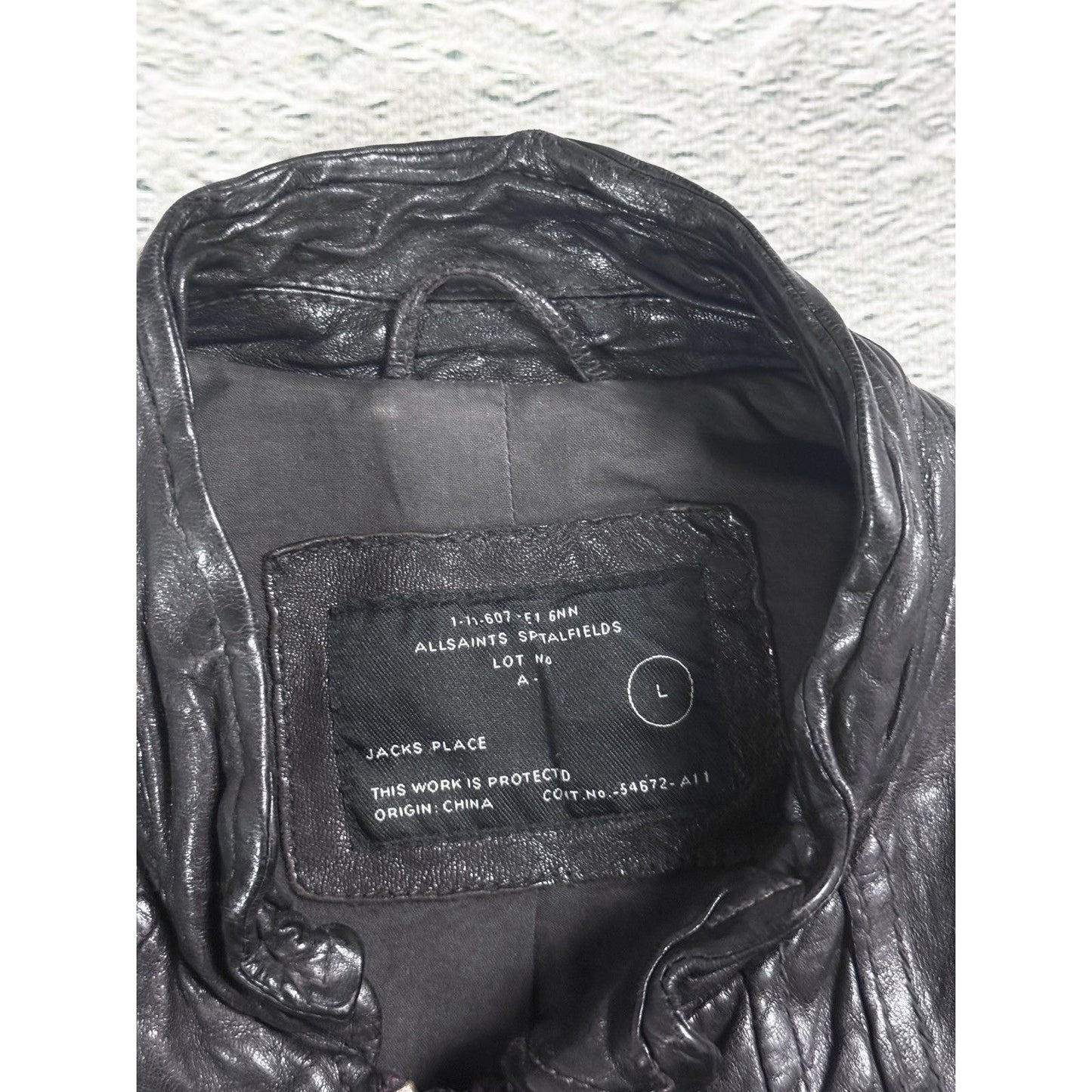 Allsaints Vintage Leather Jacket Avant Garde black