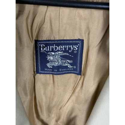Burberrys trench coat beige wool lining vintage nova check