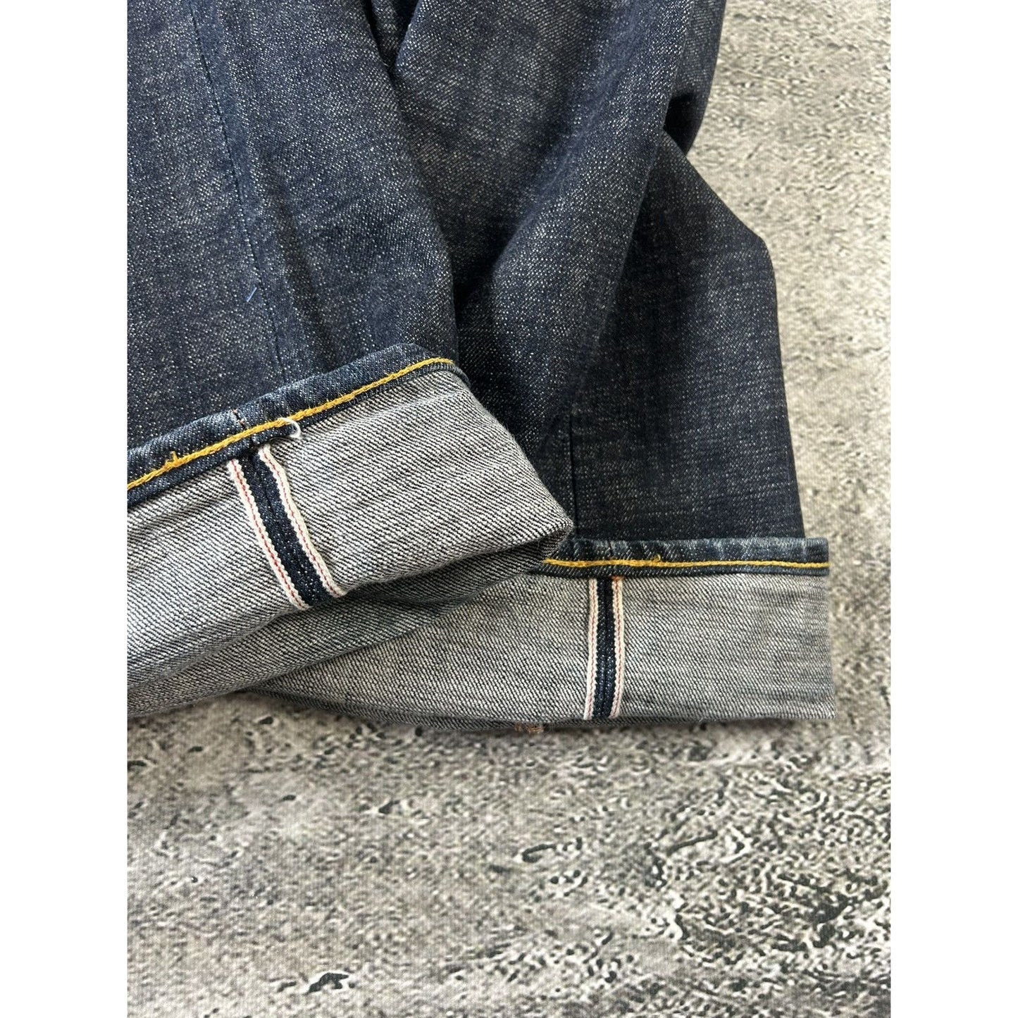 Evisu vintage jeans dark navy white seagulls selvedge denim