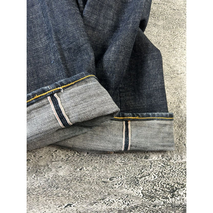 Evisu vintage jeans dark navy white seagulls selvedge denim