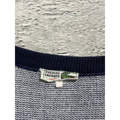 Lacoste vintage white sweater vest big logo 80s