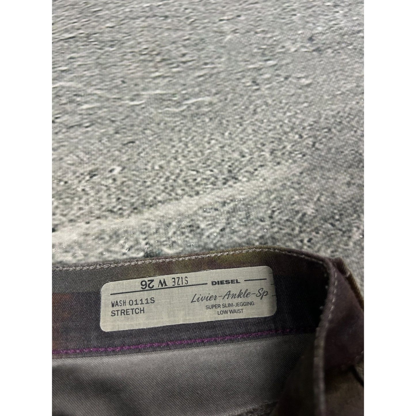 Diesel jeans skinny slim print flowers Y2K grey