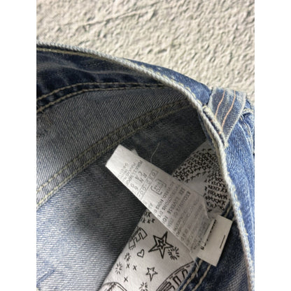 Evisu x Puma vintage baby blue jeans mint seagulls baggy