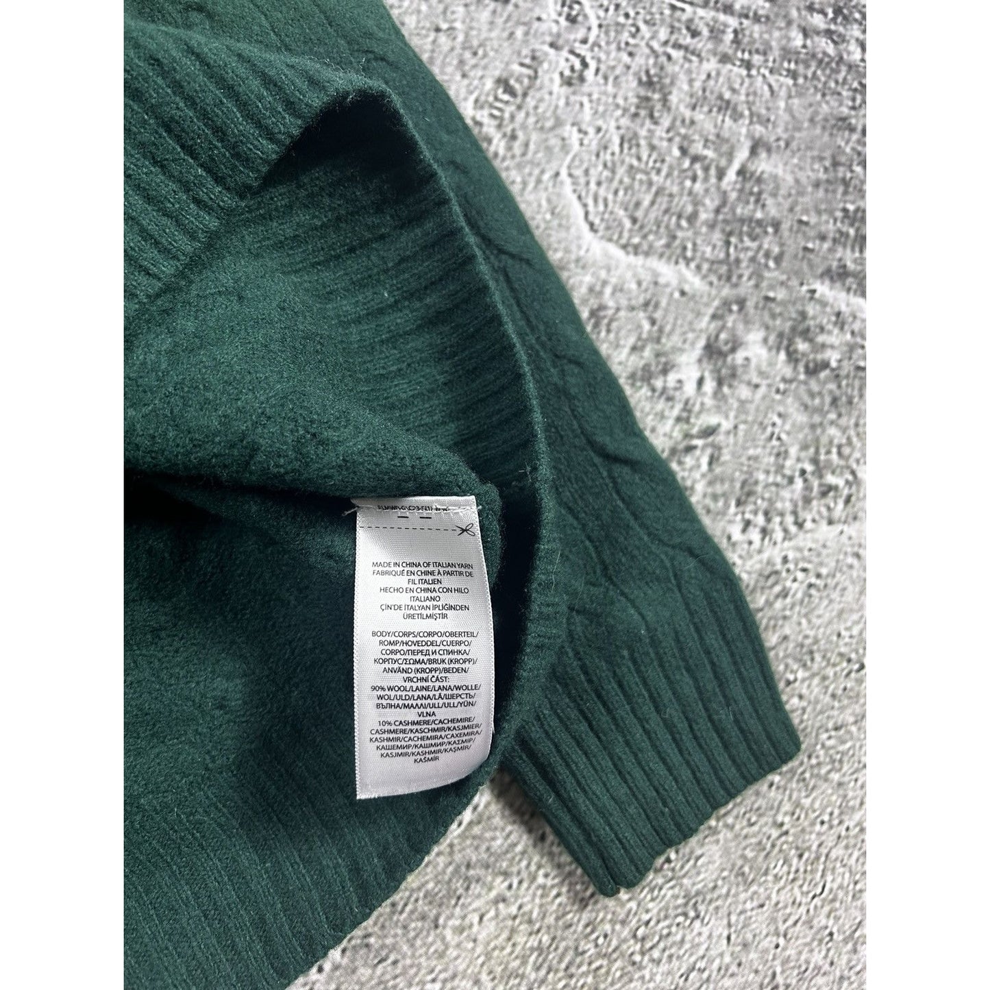 Polo Ralph Lauren Green sweater vintage cable knit