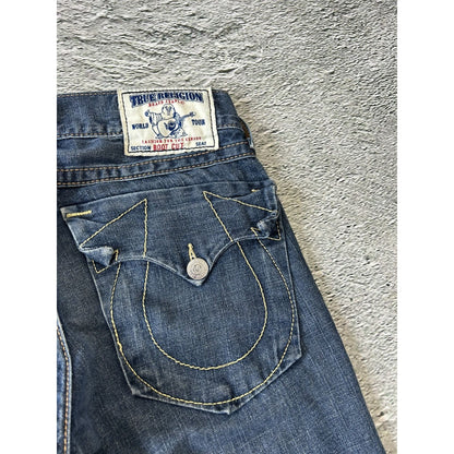 True Religion blue jeans white stitching Y2K bootcut