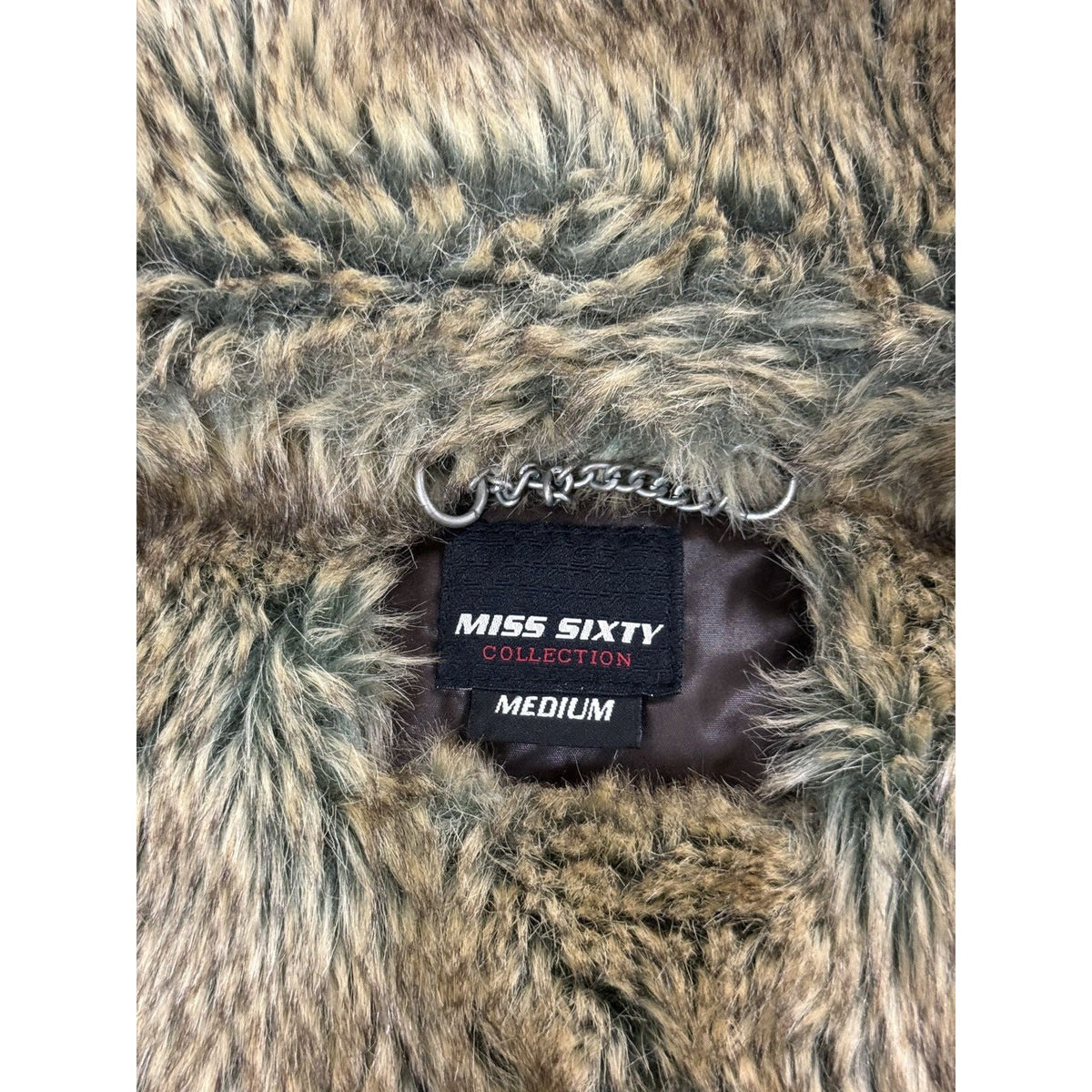 Miss Sixty fur jacket y2k vintage bomber brown padded