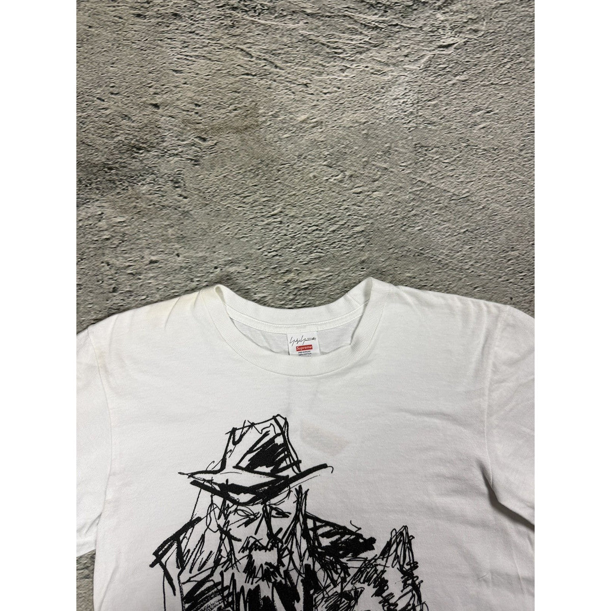 Supreme x Yohij Yamamoto scribble Portrait t-shirt