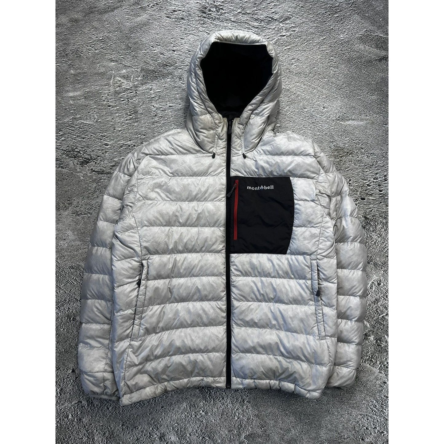 Montbell down puffer jacket reversible black grey