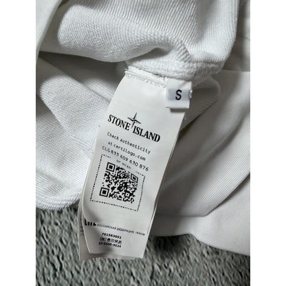 Stone island sweatshirt white with badge