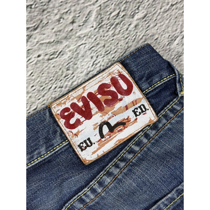 Evisu jeans vintage navy blue white seagulls EU ED