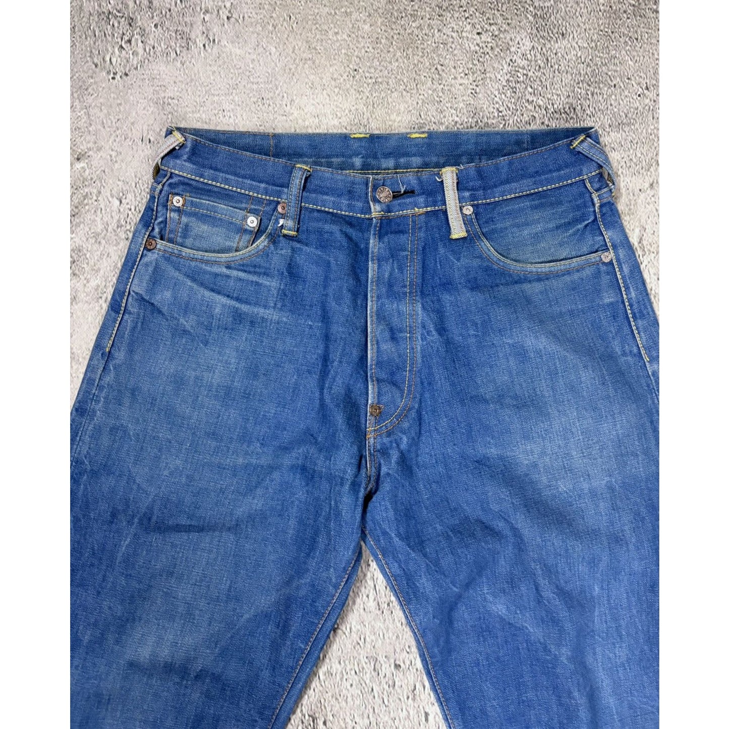 Evisu Heritage jeans vintage big logo selvedge denim blue