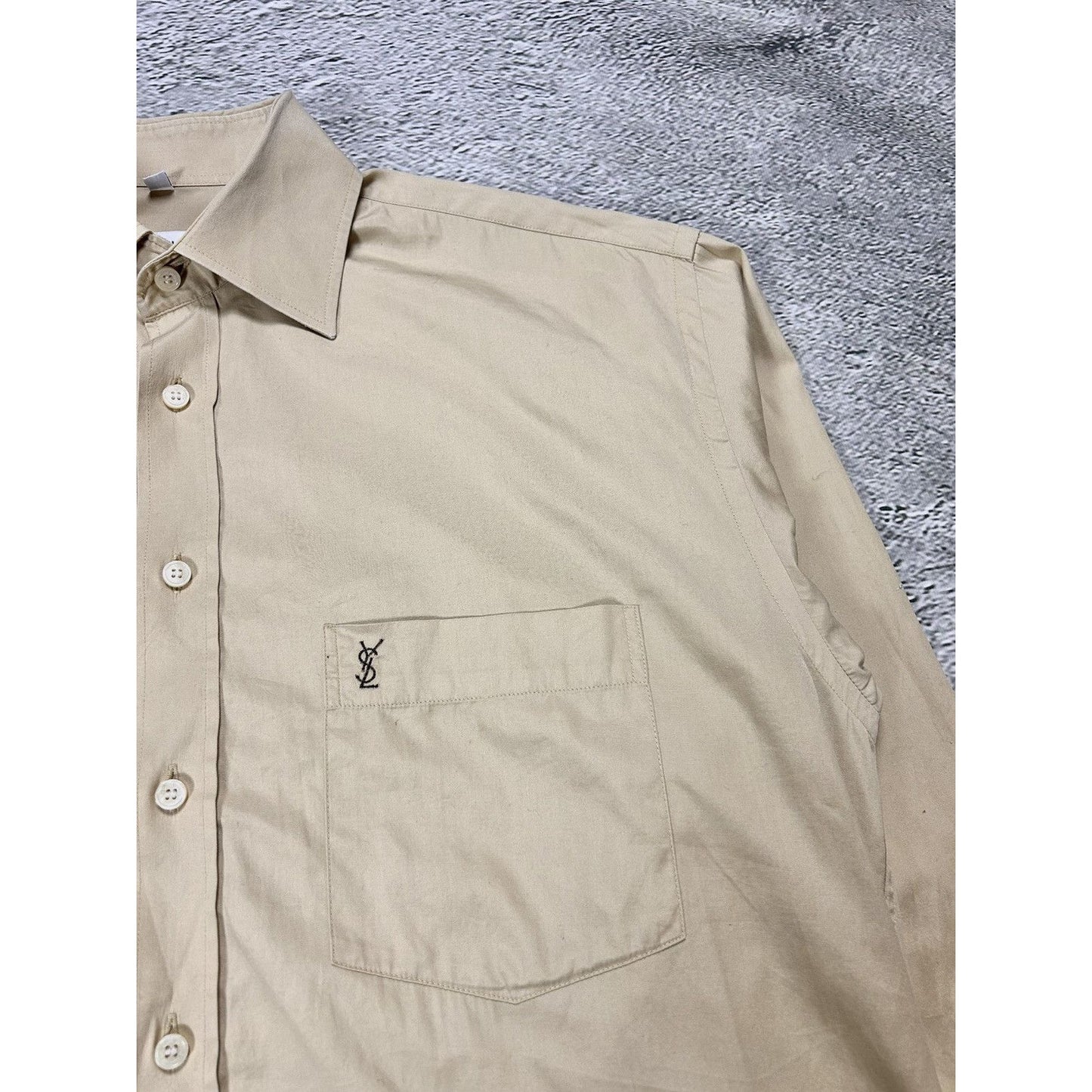 Yves Saint Laurent vintage beige shirt long sleeve