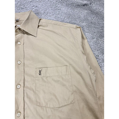 Yves Saint Laurent vintage beige shirt long sleeve