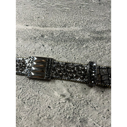BB Simon belt silver snakeskin