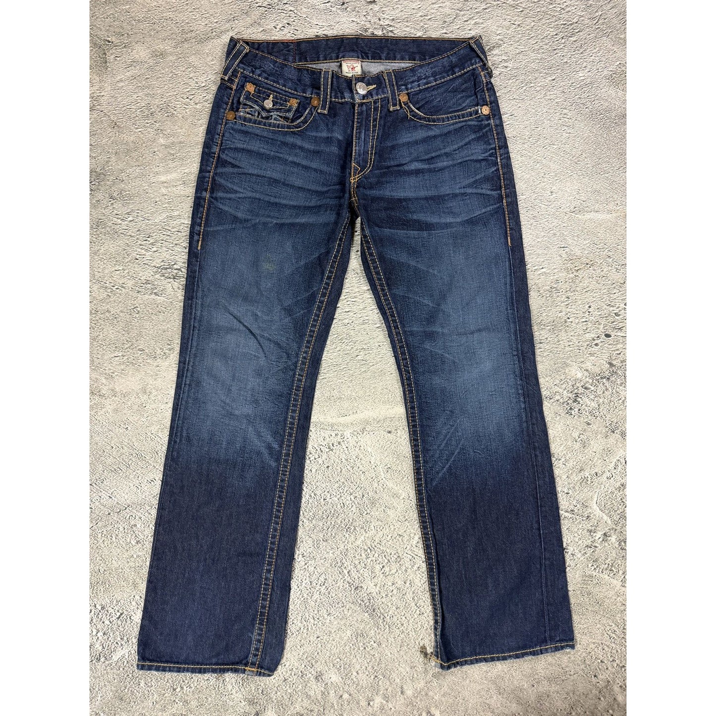True Religion jeans vintage Ricky denim pants blue big logo