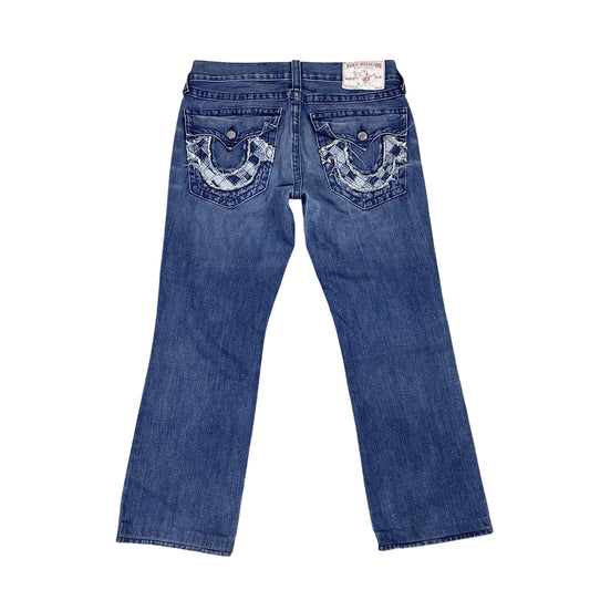 True Religion blue jeans contrast logo Y2K Ricky