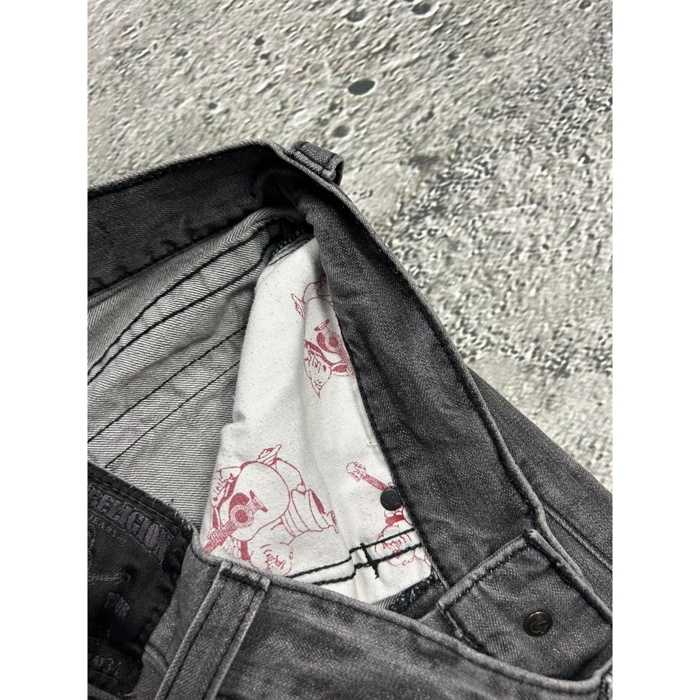 True Religion vintage grey jeans denim pants Ricky Y2K