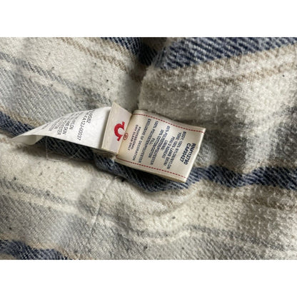 True Religion puffer jacket black leather patch