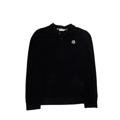 Moncler Polo Shirt black long sleeve T-shirt logo