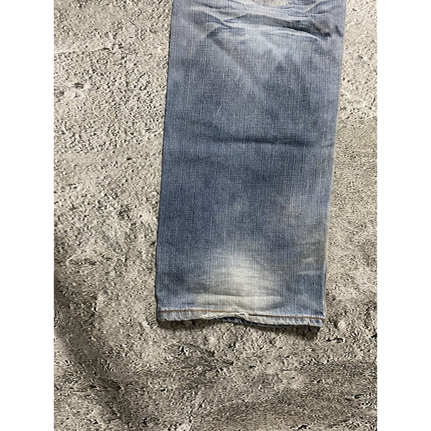 Evisu jeans EU ED vintage blue white daicock logo