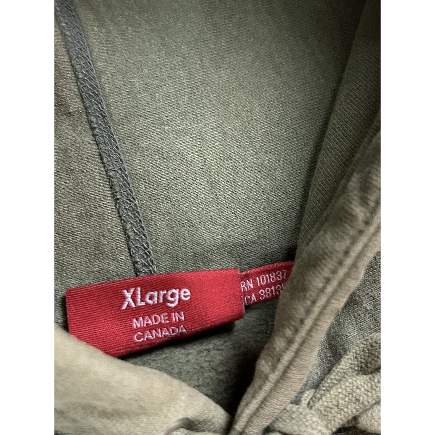 Supreme hoodie The Most Hooded light olive red big logo FW19